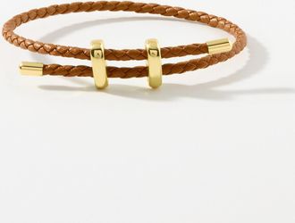 Simons Womens Braided faux-leather bracelet