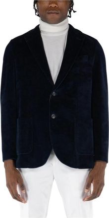 Circolo 1901 Veloursjas Rever 9 - Heren - Blazers - Blauw - XL - Katoen - Jassen