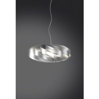 Linea Zero L&aacute;mpara Colgante Plana 3 Luces Plata 70x70xh.34 Cm