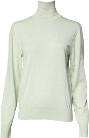 Dolce & Gabbana Light Green Wool Turtleneck Pullover Mens Sweater