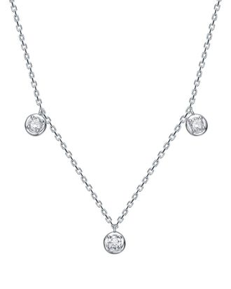 Genevive Silver Station Necklace