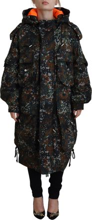 Dsquared2 Dsquared&sup2; Hooded Goth Camouflage Print Parka Coat Womens Jacket (Pre-Owned)