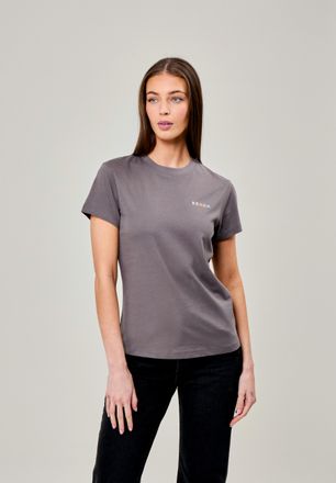Bench T-Shirt BENCH. REION, Damen, Gr. 36, schwarz (charcoal), Jersey, Obermaterial: 100% Baumwolle, bedruckt, Rundhals, Shirts T-Shirt