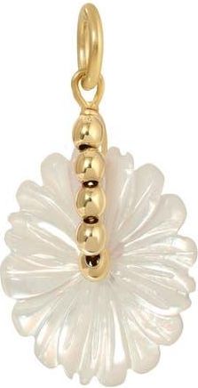 Kozakh Mother-of-Pearl Flower Charm in Gold at Nordstrom
