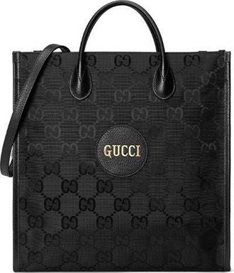 Gucci Off The Grid OTG Environmental Friendly Series Logo Leather Logo Nylon Large Capacity handbag Black 630355-H9HAN-1000