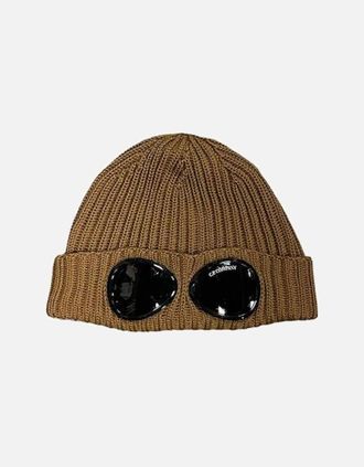 C.P. Company Mens Goggle Beanie - Bronze Brown