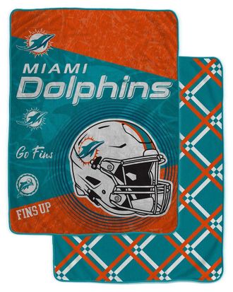 Pegasus Sports Miami Dolphins Nfl Team Helmet Oversized Fleece Blanket