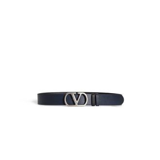 Valentino Vlogo Reversible Leather Belt