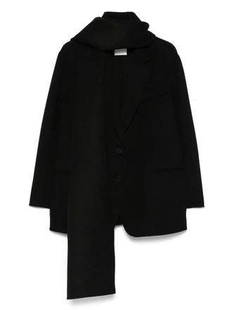 Sandro wool coat - women - Wool - 42 - Black