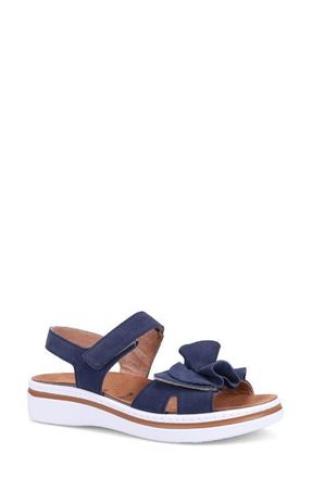 Ron White Frances Slingback Platform Wedge Sandal in French Navy at Nordstrom, Size 10-10.5Us