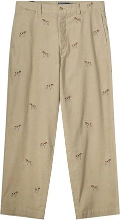 Polo Ralph Lauren Wide Broeken - Heren - Wijde Broeken - Beige - W32 - Katoen - Broeken