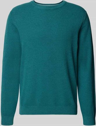 Tom Tailor Regular Fit Strickpullover aus reiner Baumwolle in Petrol, Größe XXXL