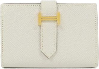 Herm&egrave;s White Epsom Leather Wallet (Bi-Fold) (Pre-Owned)