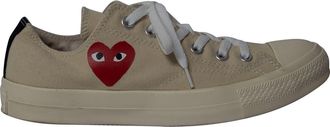 Comme Des Gar&ccedil;ons Comme Des Garcons Play x Converse lage sneakers in beige canvas