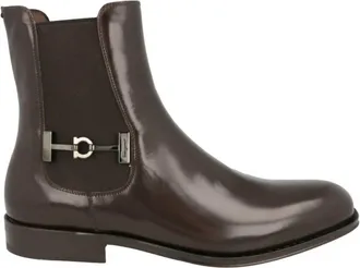 Ferragamo Mens Isidoro Chelsea Boots In Dark Brown