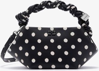 Ganni Black Polka-Dot Mini Bou Bag