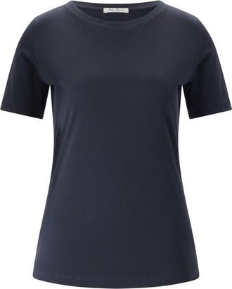 Stefan Brandt Rounded Hem T-Shirt - Dames - T-shirts - Blauw - M - Katoen - Tops