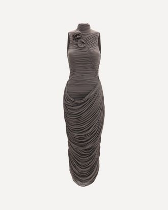 Magda Butrym Draped high-neck midi Dress Female 36