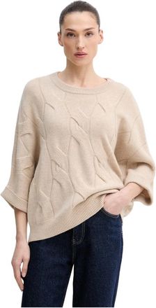Benetton Diamant Trui van Pure Cashmere - Dames - Cashmere truien - Beige - L - Kasjmier - Truien & Vesten