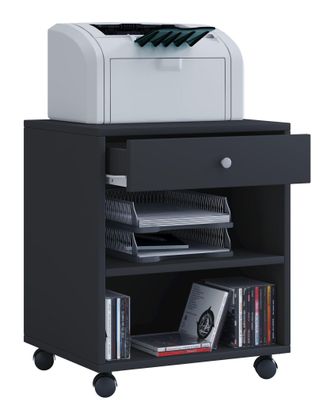 ebuy24 Contenedor De Rodillos Vcm Recipiente Lateral Con Dos Compartimentos Abiertos Dimensiones Aprox. Al. 54 X An. 45 X T. 38 Cm Contenedor De Oficina - Sa