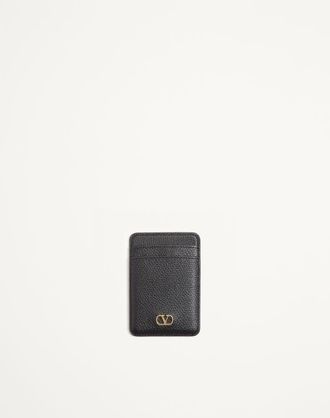 Valentino Garavani Valentino Garavani VLogo Signature Magnetic Cardholder in grainy calfskin Wo