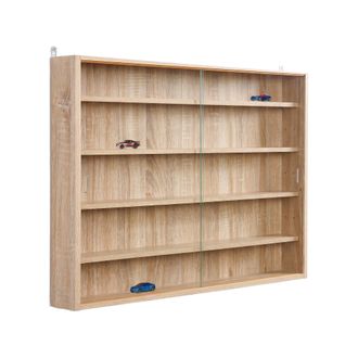 Dmora Vitrine Avec &Eacute;tag&egrave;res Int&eacute;rieures, Couleur Beige, 10 X 60 X80 Cm. - Dmora