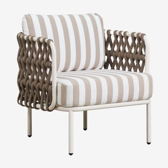 Sklum Sill&oacute;n De Jard&iacute;n En Aluminio Y Cuerda Trenzada Tevary Sklum
