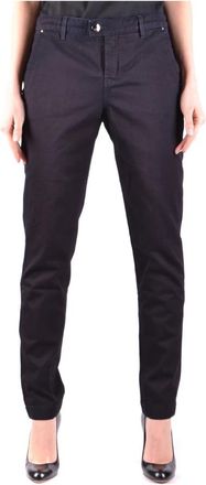Jacob Cohen Wijde Pijpen Broek - Dames - Wijde Broeken - Blauw - W27 - Katoen - Broeken