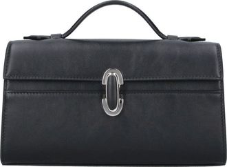 Savette Black Symmetry Twist-Lock Leather Clutch