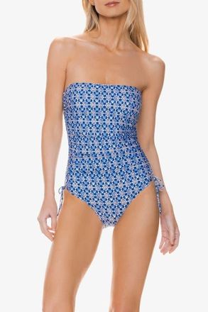 Helen Jon Cinch Bandeau One-Piece in Lagos at Nordstrom, Size X-Small