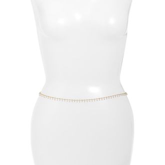 Vidakush Faux Pearl Cluster Belly Chain in Gold at Nordstrom, Size 25
