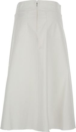 Merci Womens Dress Luna White Pleated High Waist Skirt