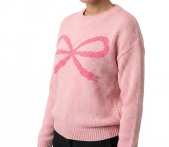 So Me Show Me Your Bow Sweater In Blush
