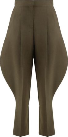 Fendi Green Carrot Pleated Pants