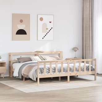vidaXL Estructura De Cama Sin Colch&oacute;n Madera Maciza De Pino 200x200 Cm Vidaxl