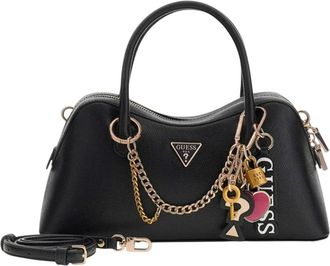 Guess Davina Satchel - Dames - Handtassen - Zwart - ONE Size - Tassen