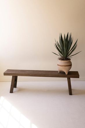 Kalalou Wood Bench - Dark Brown