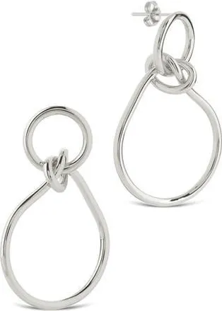 Sterling Forever Aubree Twist Knot Dangle Earrings in Silver at Nordstrom Rack