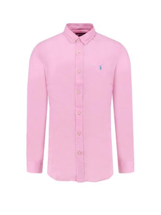 Polo Ralph Lauren Linen Shirt With Logo Embroidery-Uomo