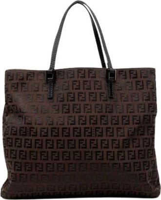 Fendi Pre-owned Canvas totes - Dames - Vintage Shopper - Bruin - ONE Size - Vintage