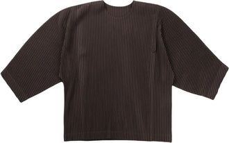 Homme Plissé Issey Miyake pleated jumper - Marrone