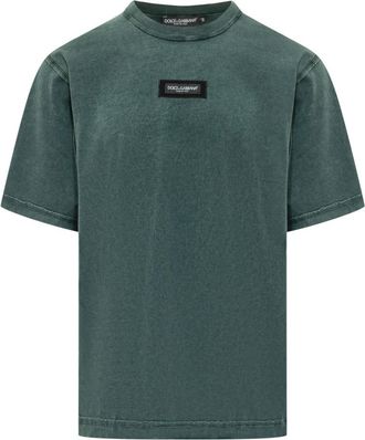 Dolce & Gabbana Green Crew Neck T-Shirt