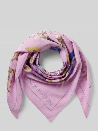 Fynch-Hatton Fynch-Hatton Schal mit Logo-Print in Hellrosa, Gr&ouml;&szlig;e 1