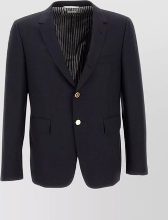 Thom Browne wool blazer with notch lapels and back vents