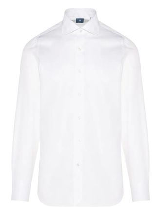 Finamore long-sleeve button-down shirt - White