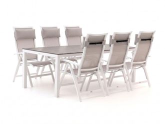 Bellagio la vita attrattiva Bellagio Lugo/Fidenza 220cm dining tuinset 7-delig verstelbaar