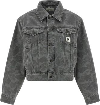 Carhartt Work in Progress Denim Jassen - Dames - Spijkerjassen - Grijs - XS - Denim - Jassen