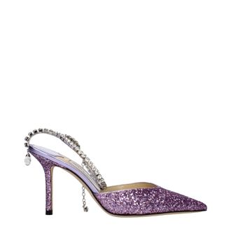 Jimmy Choo London Saeda Mujers Sandalias Glitter Morado