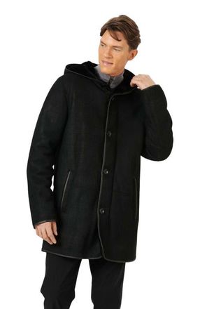 Gorski Select Genuine Shearling Parka in Black Pattern at Nordstrom, Size Large
