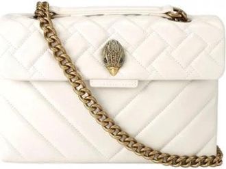 Kurt Geiger Kensington Shoulder Bag - Dames - Schoudertassen - Beige - ONE Size - Leer - Tassen